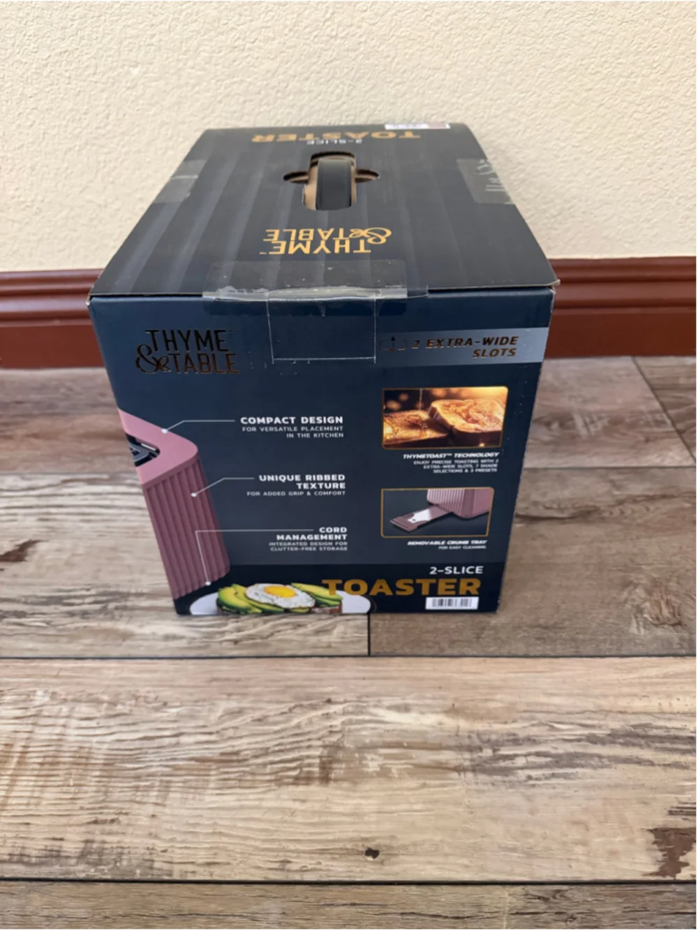 NEW Thyme & Table 2-Slice Toaster in Pink and Gold